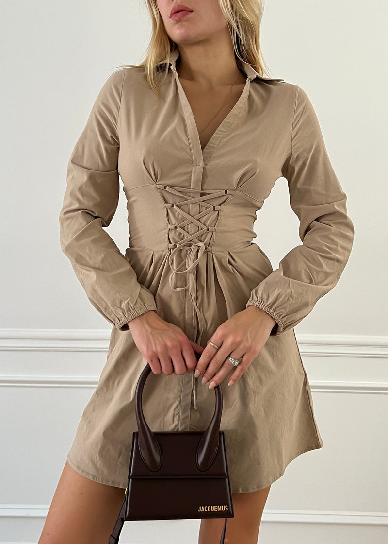 Florence Corset Shirt Dress – Le Glacé