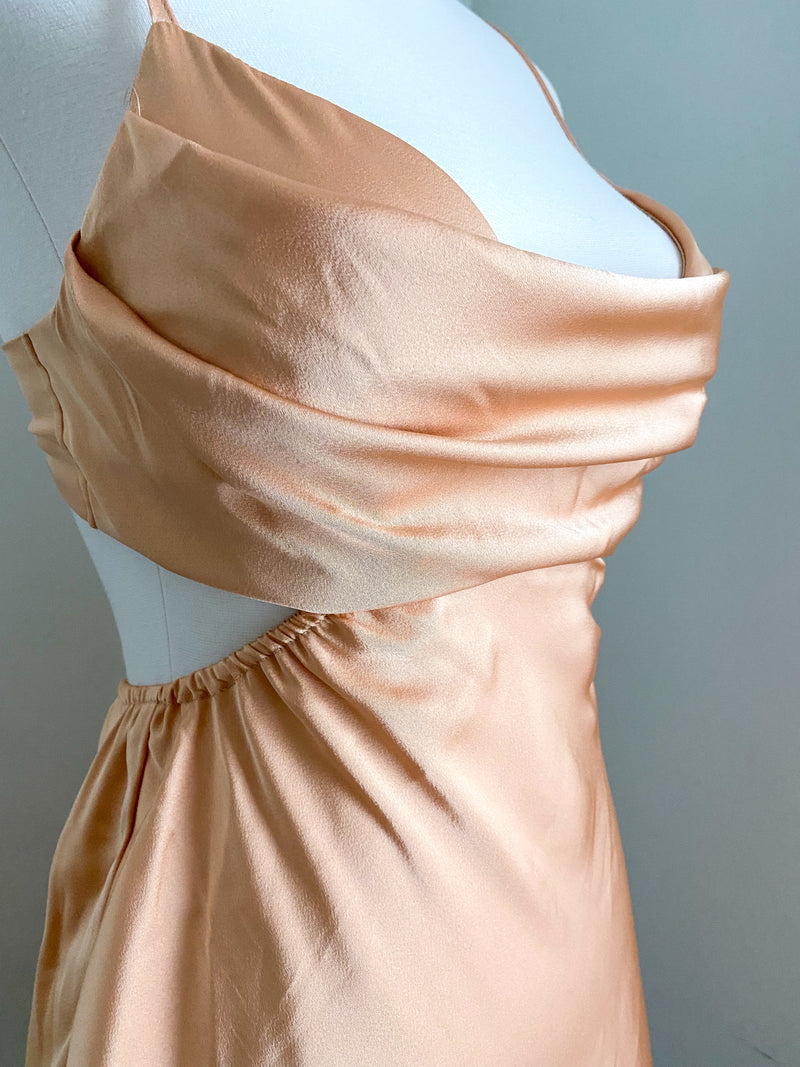 Mabel Apricot Slip Dress