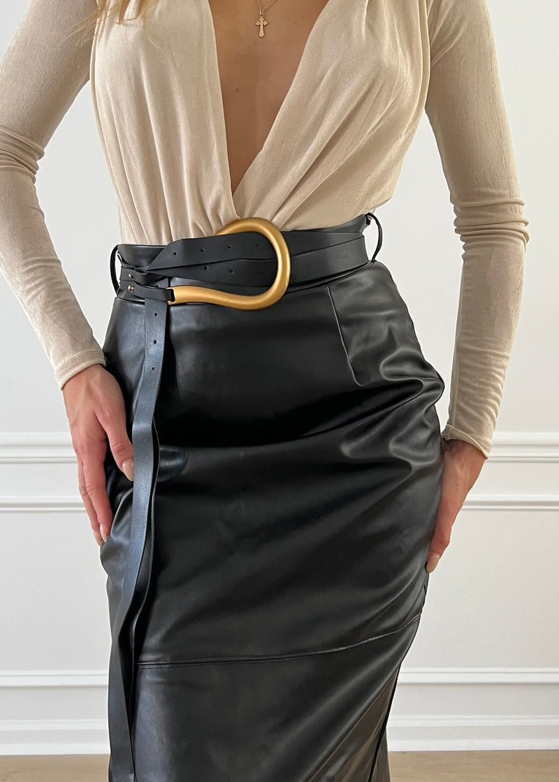 Valentina Leather Skirt