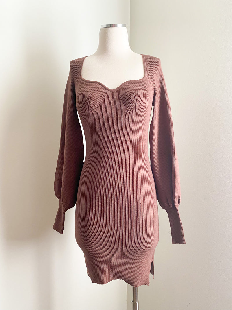 Highlands Square Neck Sweater Dress