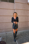 Surplice Wrap Crop Top