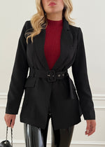 Belted Twill Blazer