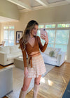 Surplice Wrap Crop Top