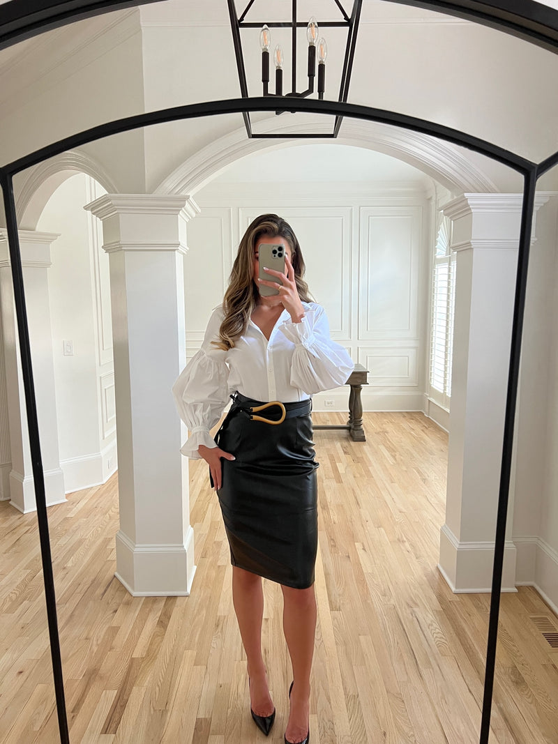 Valentina Leather Skirt