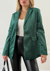 Emerald Velvet Blazer