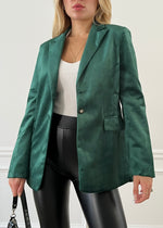 Emerald Velvet Blazer