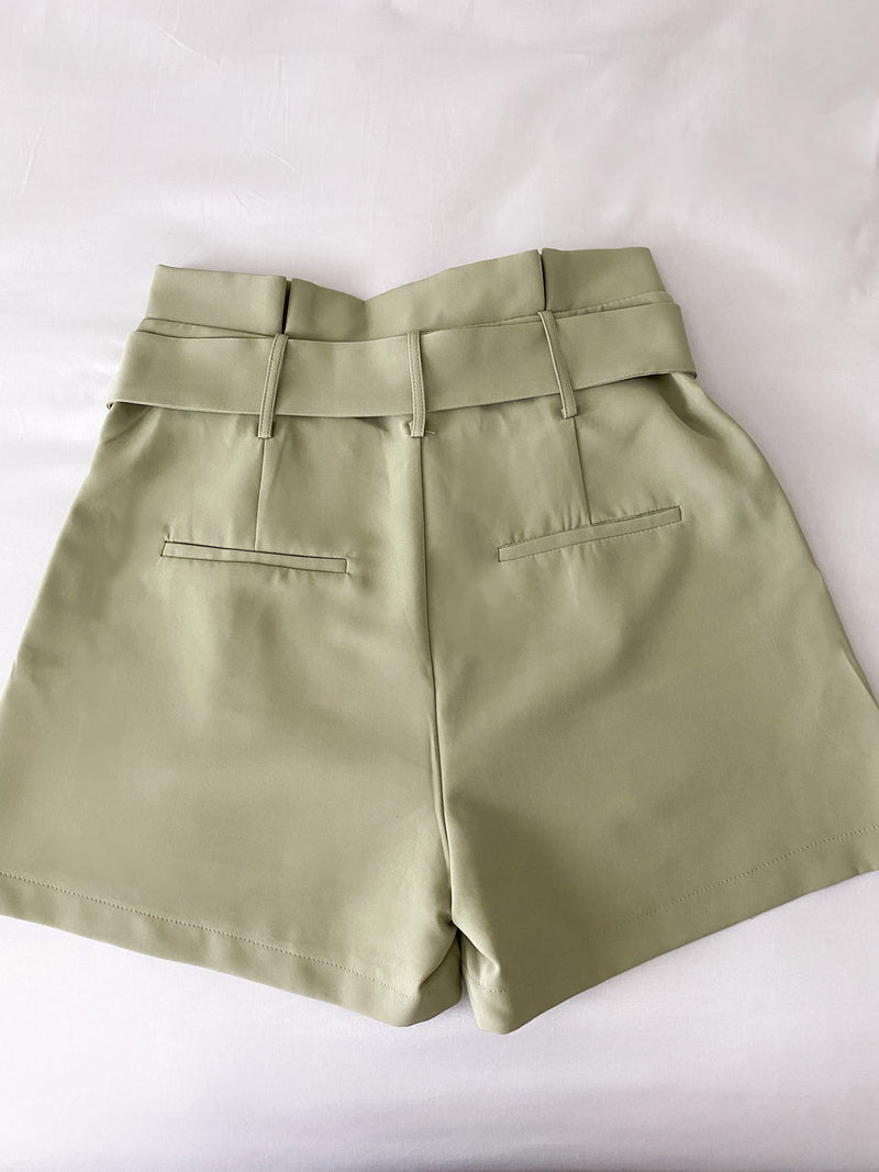 Belted Paperbag Shorts
