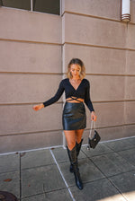 Surplice Wrap Crop Top