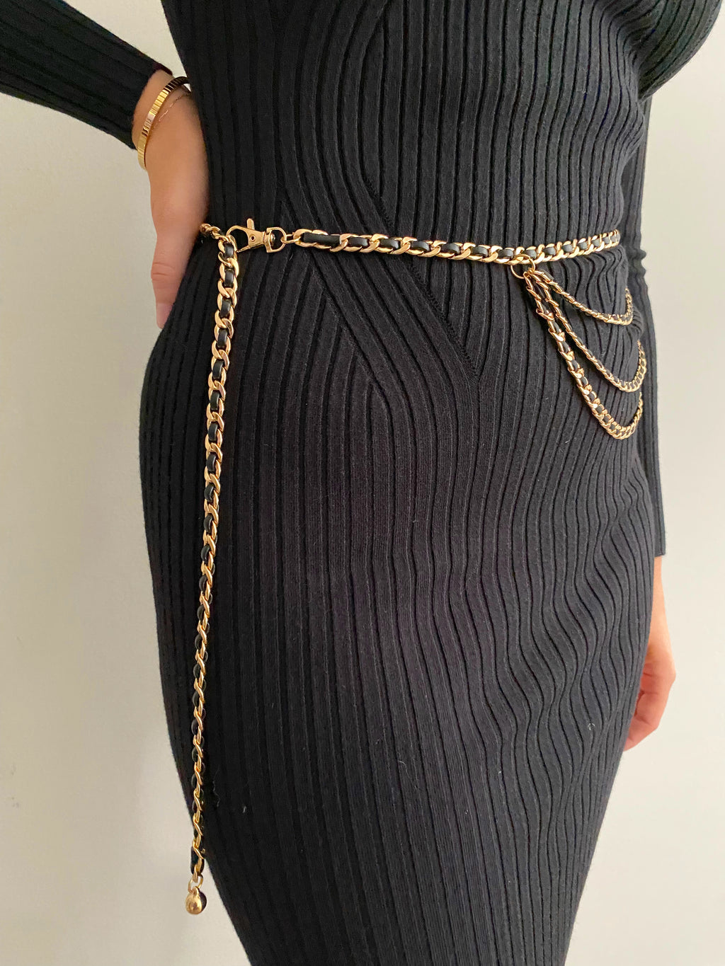 Silver Cross Chain Belt