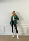 Emerald Velvet Blazer