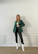 Emerald Velvet Blazer