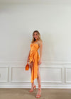 Mandarin Halter Cotton Dress